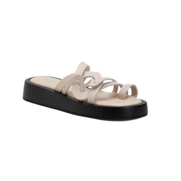 ALOHAS cream Made In Spain Leather Cool Sandals